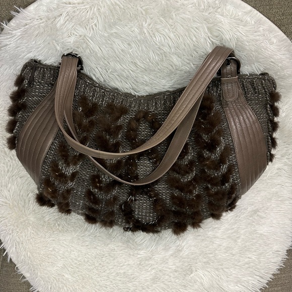 Salvatore Ferragamo Balena Mink Fur Tote Bag - Picture 9 of 10